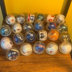 Mini Football Helmet Toy Set - Multi-Color